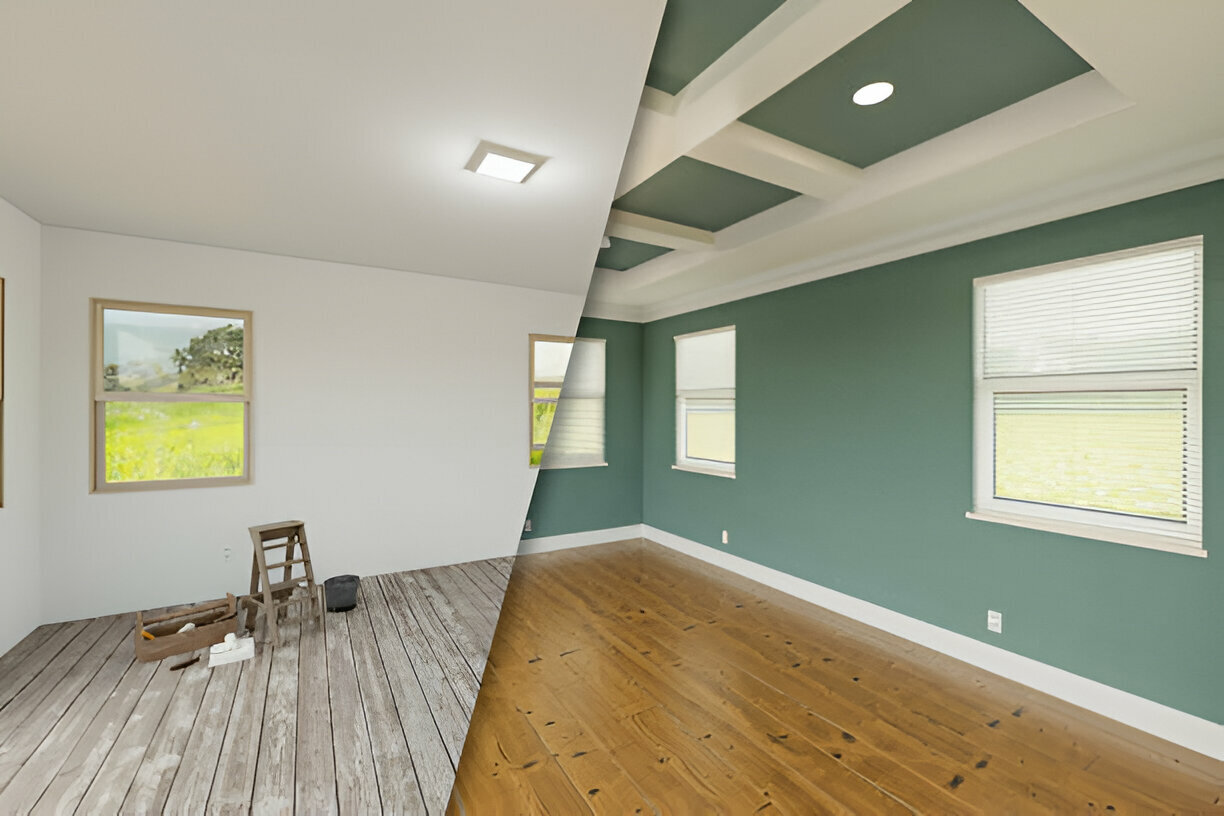 Before vs after look of Affordable Home Upgrades